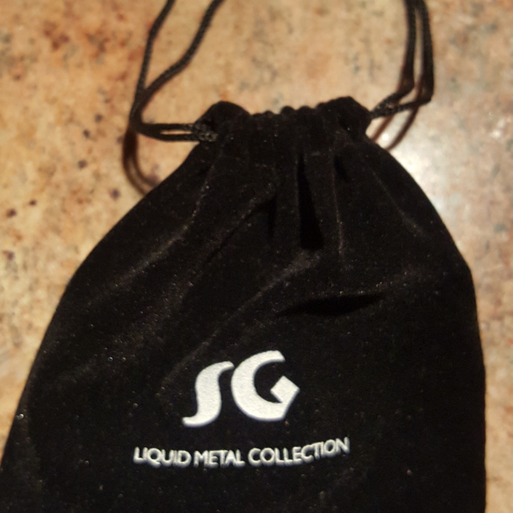 SG LIQUID METAL COLLECTION Black Chrome bracelet - Picture 3 of 11